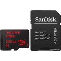 Карта памяти SanDisk Ultra microSDXC UHS-I + адаптер 200GB (SDSDQUAN-200G-G4A)