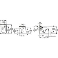 Унитаз подвесной Roca Inspira Square 346537000 (без сиденья)