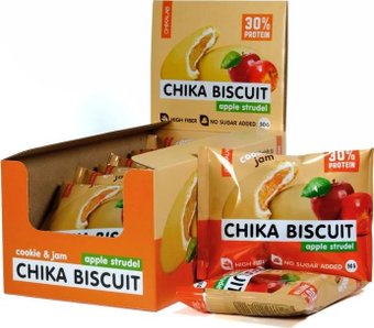 Протеиновый бисквит/панкейк Chikalab Яблочный штрудель (50 г)