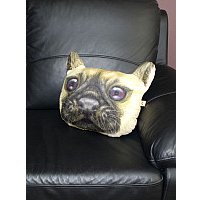 Декоративная подушка Matex Animals Мопс 16-007 (темно-коричневый/бежевый)