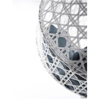 Подвесное кресло M-Group Для двоих Люкс 11510109 (белый ротанг/серая подушка)