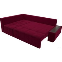 Угловой диван Mebelico Амадэус 109690 (левый, микровельвет, бордовый)