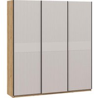 Шкаф-купе Трия Оскар Хилтон Т2 2100 271125 (ручка черная/дуб крафт золотой/кашемир сатин)