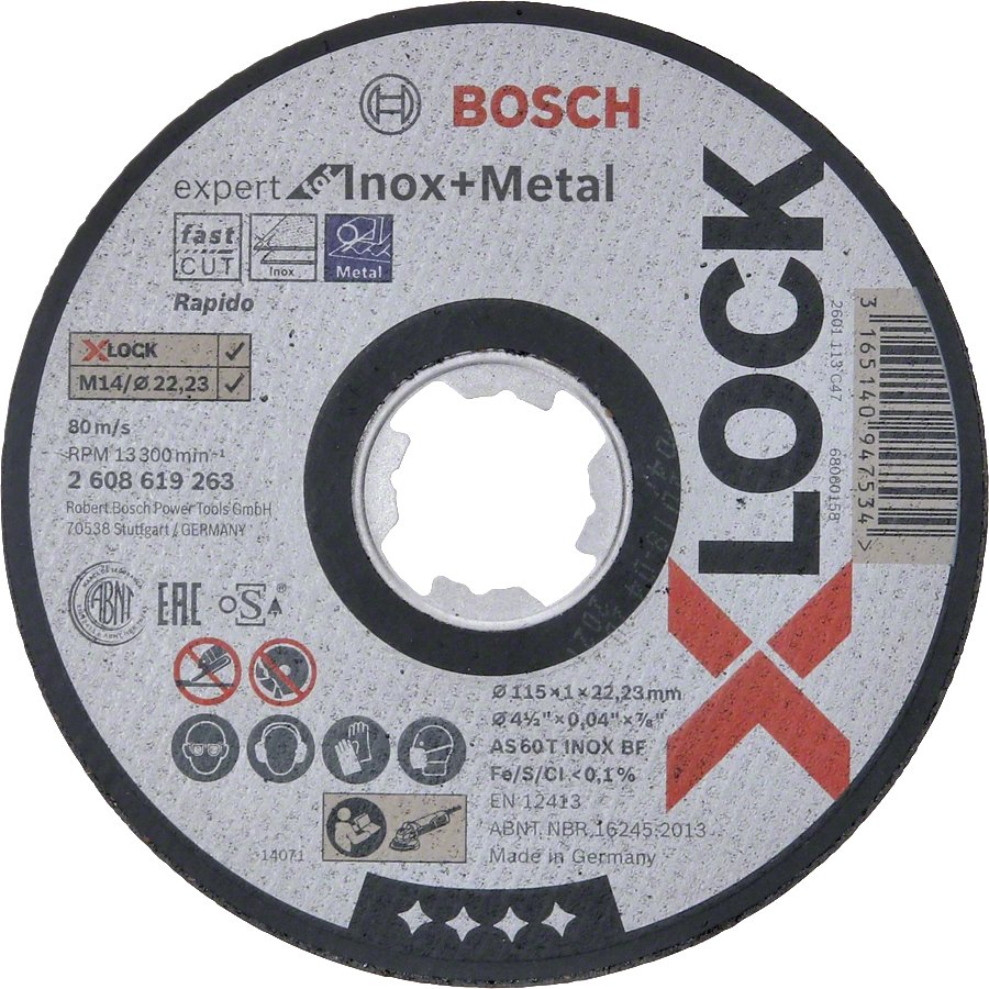

Отрезной диск Bosch X-LOCK Expert Inox and Metal 2608619263