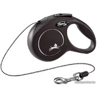 Поводок-рулетка Flexi New Classic XS Cord 3 м (черный)