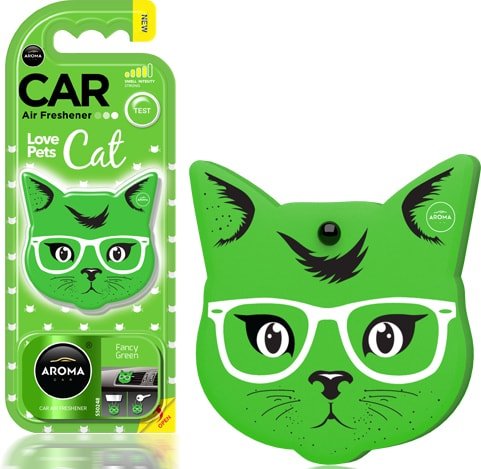 

Aroma Car Ароматизатор полимерный Love Pets Cat Fancy Green 92570