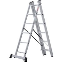 Лестница-стремянка Новая высота NV 123 алюминиевая трёхсекционная 3x6 ступеней