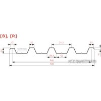 Профнастил Изомат-Строй Профнастил кровельный Н60(R)–845 0.5 мм в Гродно