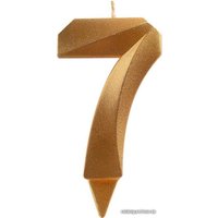 Свеча для торта Мультидом Грань Цифра 7 МС5-17 (золото)