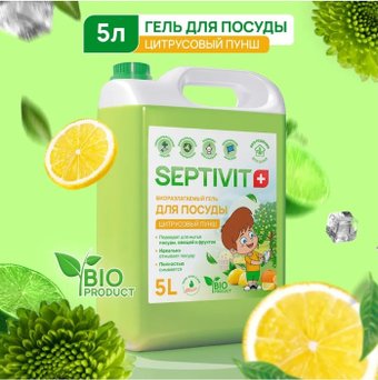 Средство для мытья посуды Septivit Цитрусовый пунш (5 л)