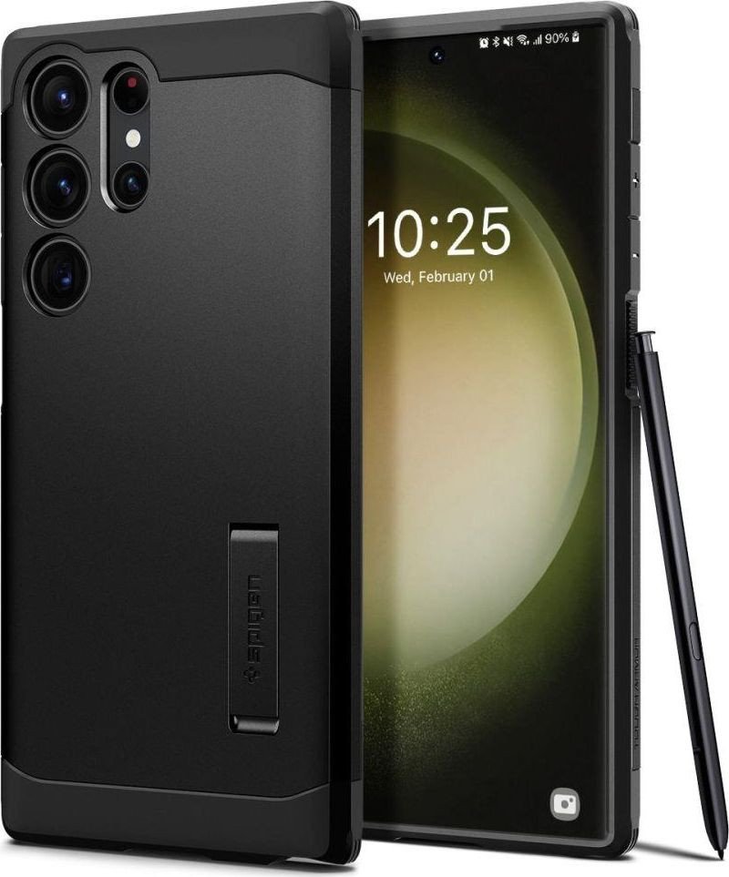 

Чехол для телефона Spigen Tough Armor для Galaxy S23 Ultra ACS05623 (черный)