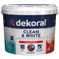 Краска Dekoral Clean&White Грязеотталкивающая матовая 3 л (белый)