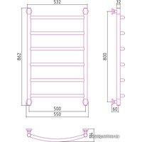 Полотенцесушитель Сунержа Галант+ 800x500 00-0200-8050