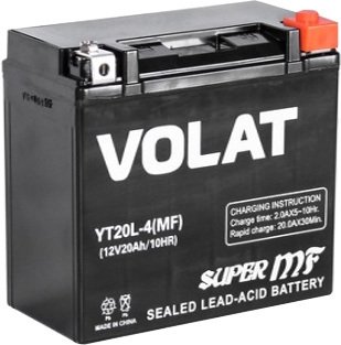 

Мотоциклетный аккумулятор VOLAT YT20L-4 (20 А·ч)