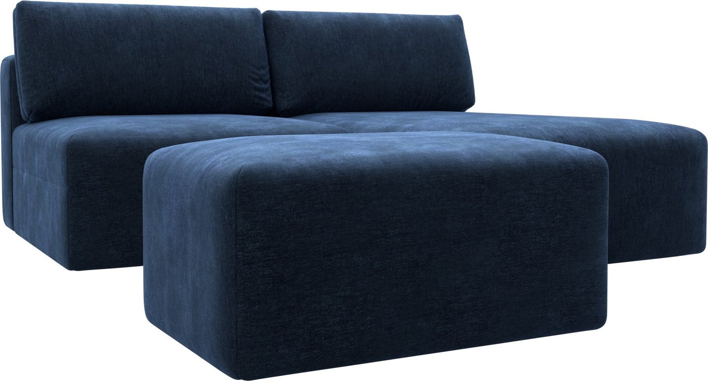 

Угловой диван Лига диванов Лига-060 НПБ угол универсальный с пуфом 129685 (шенилл Rimini 10 синий)