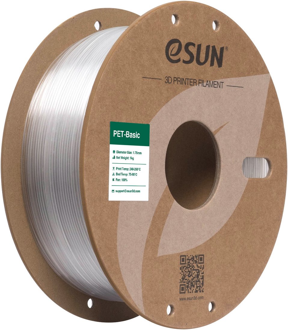 Филамент eSUN PETG-Basic PETG-Basic175T2.5B1 (1.75 мм, 2.5 кг, прозрачный)