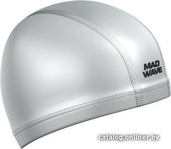 Шапочка для плавания Mad Wave PU Coated (серый)