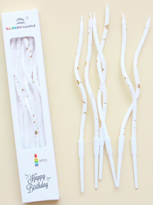 

Набор свечей для торта S.G. Home Серпантин коктейльные SG-CC-6BW (6шт, белый)