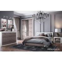 Кровать Anrex Olivia 160x200 с ПМ (вудлайн кремовый/дуб анкона)