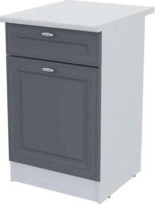 

Шкаф напольный Горизонт Настя 500 с ящиком (графит софт)