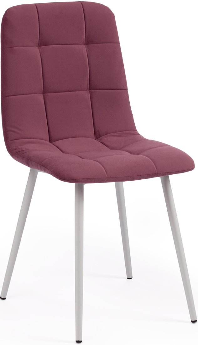 

Стул TetChair Chilly Max (велюр/металл, сливовый 16/белый)