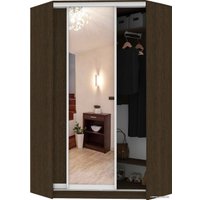 Шкаф-купе Кортекс-мебель Сенатор ШК30 Классика ДСП с зеркалом (венге темный)