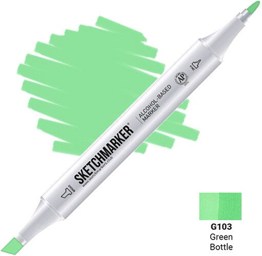 

Маркер художественный Sketchmarker Двусторонний G103 SM-G103 (зеленая бутылка)