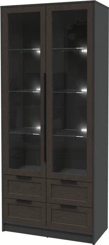 

Шкаф-витрина Интерлиния Концепт Тренд КТ-ШВ2 с подсветкой (антрацит/дуб английский)