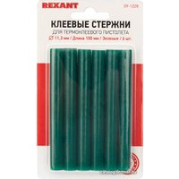 Клеевые стержни Rexant 09-1228 (6 шт, зеленый)