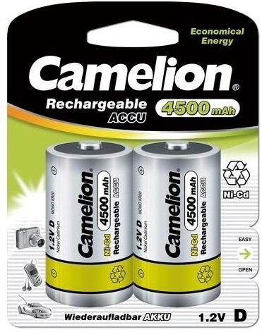 

Аккумулятор Camelion D 4500mAh 2 шт. [NC-D4500BP2]
