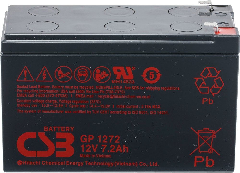 

Аккумулятор для ИБП CSB Battery GP1272 (12В/7.2 А·ч)