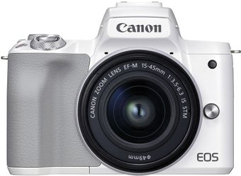 Беззеркальный фотоаппарат Canon EOS M50 Mark II Kit EF-M 15-45mm f/3.5-6.3 IS STM (белый)