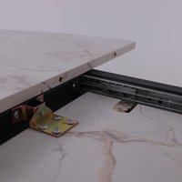 Кухонный стол Lepremo AV 1106 МДФ раздвижной D1000-1350x750 (Азул Оникс/черный)