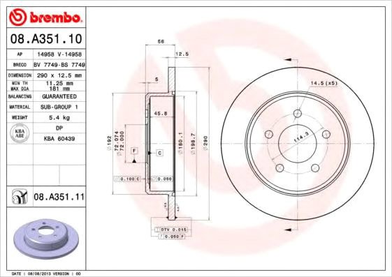 

Brembo 08A35111