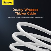 Кабель Baseus CoolPlay Series USB Type-C - Lightning (1 м, белый)