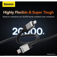 Кабель Baseus CoolPlay Series USB Type-C - Lightning (2 м, черный)