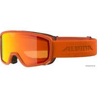 Горнолыжная маска (очки) Alpina Sports Scarabeo S Q-Lite A7261842 (pumpkin orange matt/mirror red)