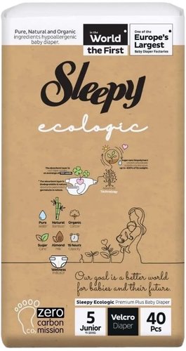 Подгузники Sleepy Ecologic 2X Jumbo Junior (40 шт)