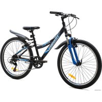 Велосипед Favorit Space 24 V 2020 (черный/синий)