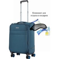 Чемодан-спиннер 4 ROADS 6310-S+ 55 см (темный петролеум)