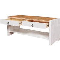 Скамья ММЦ Стокгольм (с ящиками, белый воск/антик)