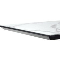 Кухонный стол Halmar Diesel 160-200/90 (белый мрамор/темно-серый/черный)