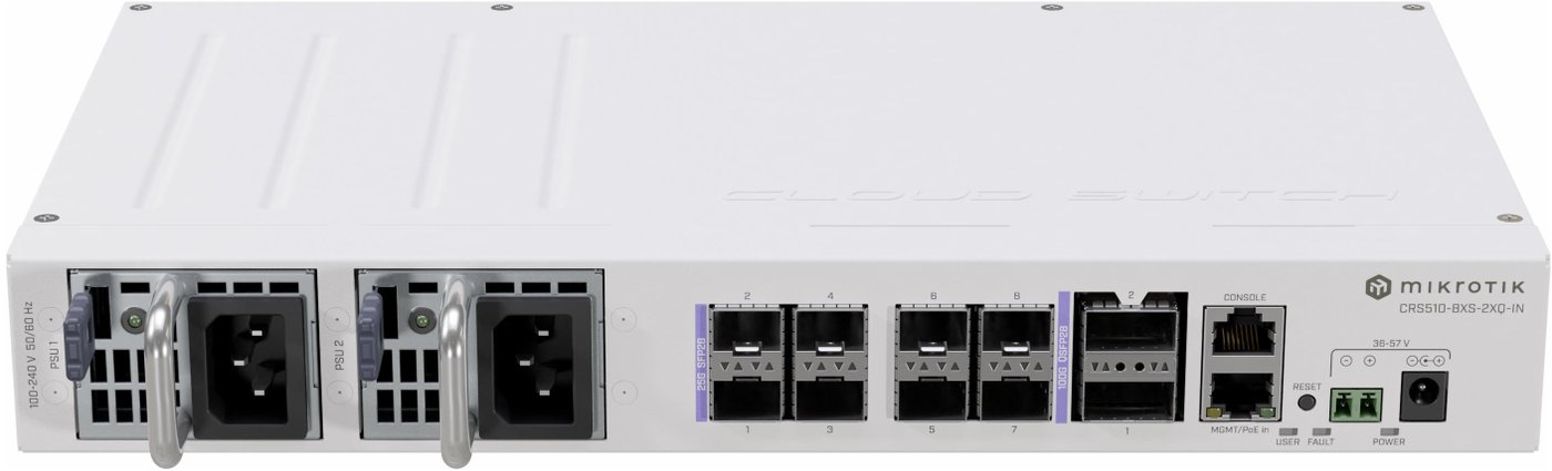

Управляемый коммутатор 2-го уровня Mikrotik CRS510-8XS-2XQ-IN
