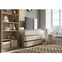 Комод Mio Tesoro Варма 6Д (шпон дуб, беленый)