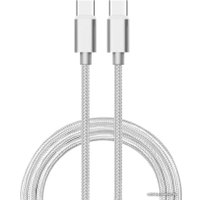 Кабель Atom USB Type-C - USB Type-C (1.8 м, серебристый)