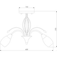 Припотолочная люстра Евросвет Ginevra 30280/5 (античная бронза)