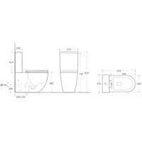 Унитаз напольный Roxen Antares Tornado Rimless Soft Close 600185-01 в Борисове