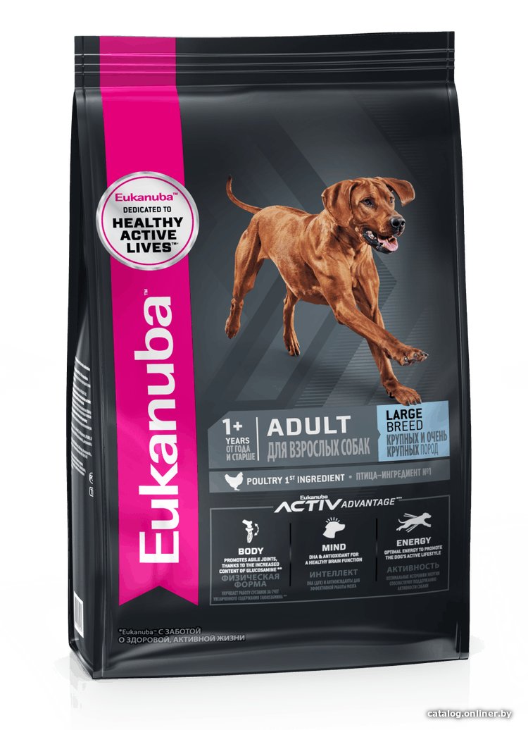 Сухой корм для собак Eukanuba Adult Large Breed птица 15 кг