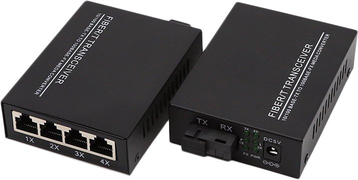 

Конвертер USBTOP 4xRJ45 10/100MB - 1xSC до 20км одномодовый одноволоконный, комплект