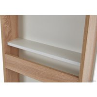 Тумба для обуви Трия Тип 16 с зеркалом (дуб сонома/белая шагрень)